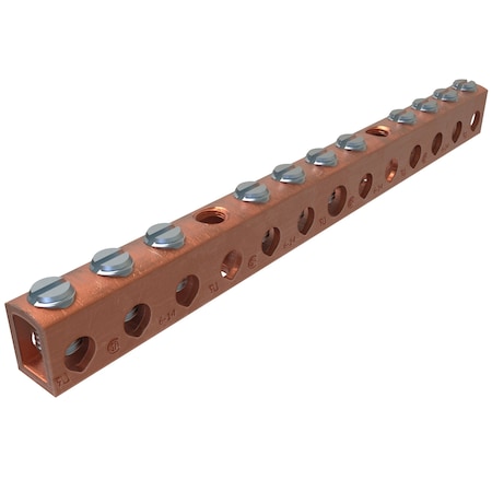 Copper Neutral Bar Connector, Conductor MPN:D167-10-EC