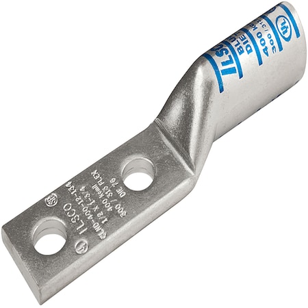 Two-Hole Compression Lug, Standard Barrel, Copper, None, 2 PK MPN:CLND-4/0-12-134-EC