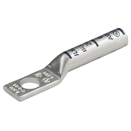 One-Hole Compression Lug, Standard Barrel, Copper, None, 2 PK MPN:CLNS-250-12-EC