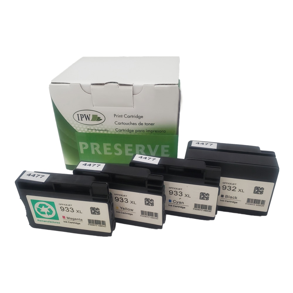 IPW Preserve Remanufactured Black And Cyan, Magenta, Yellow High-Yield Ink Cartridge Replacement For HP 932XL, 933XL, Pack Of 4, 140-932-ODP MPN:140-932-ODP