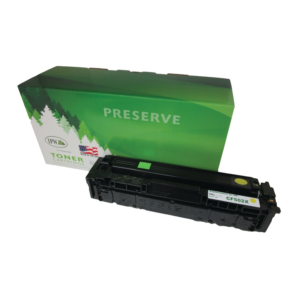 IPW Preserve Remanufactured Yellow High Yield Toner Cartridge Replacement For HP 202X, CF502X, 545-502-ODP MPN:545-502-ODP