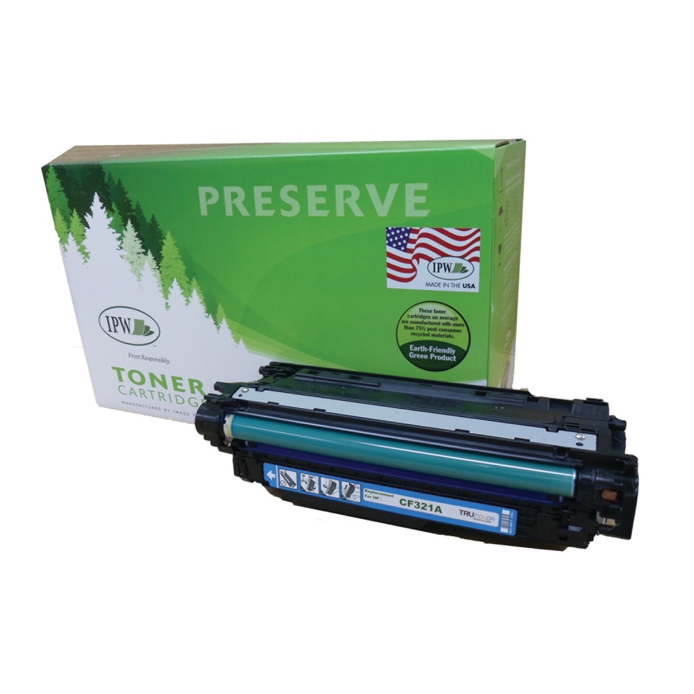IPW Preserve Remanufactured Cyan High Yield Toner Cartridge Replacement For HP M680, CF321A, 545-681-ODP MPN:545-681-ODP