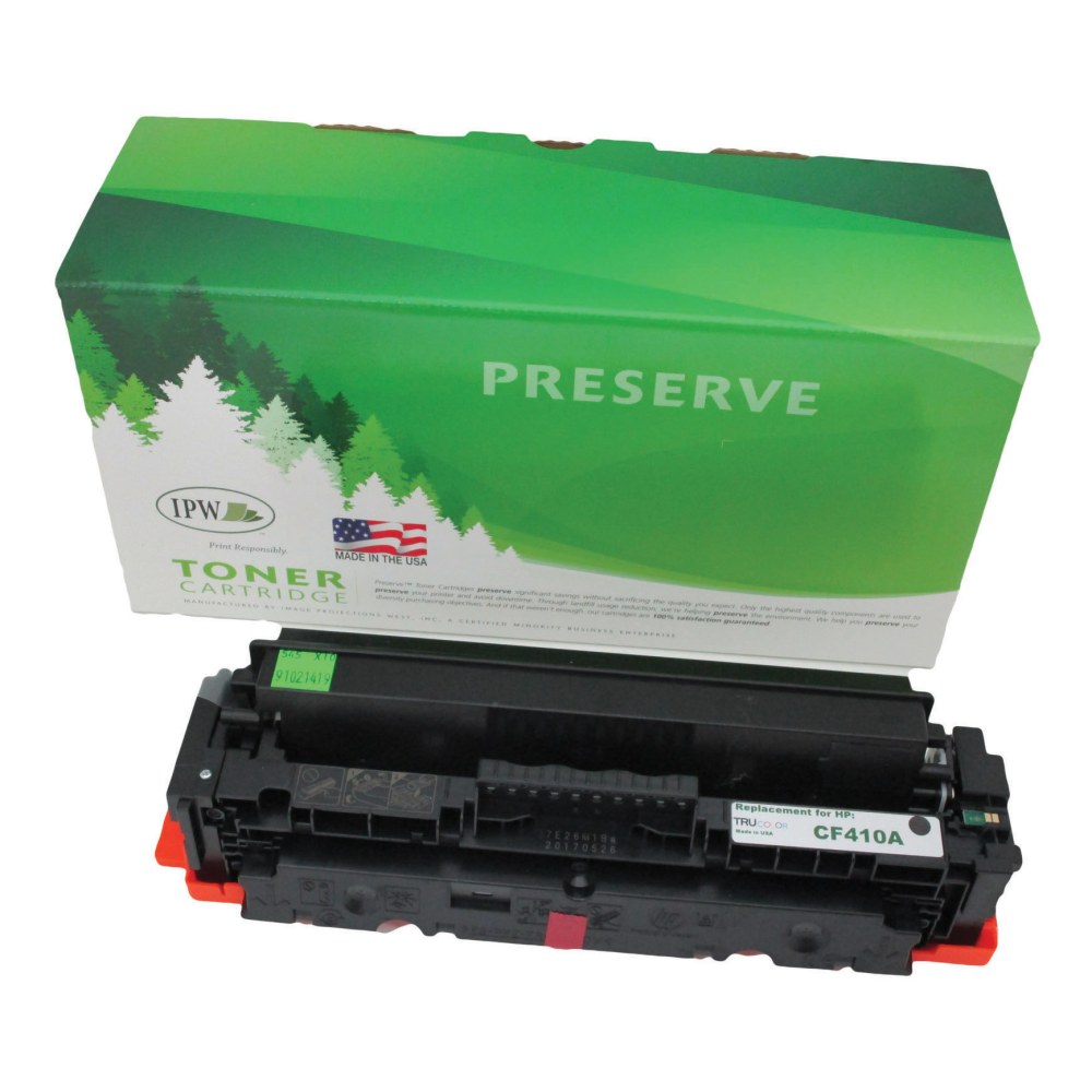 IPW Preserve Remanufactured Black Toner Cartridge Replacement For HP 410A, CF410A, 545-A10-ODP MPN:545-A10-ODP