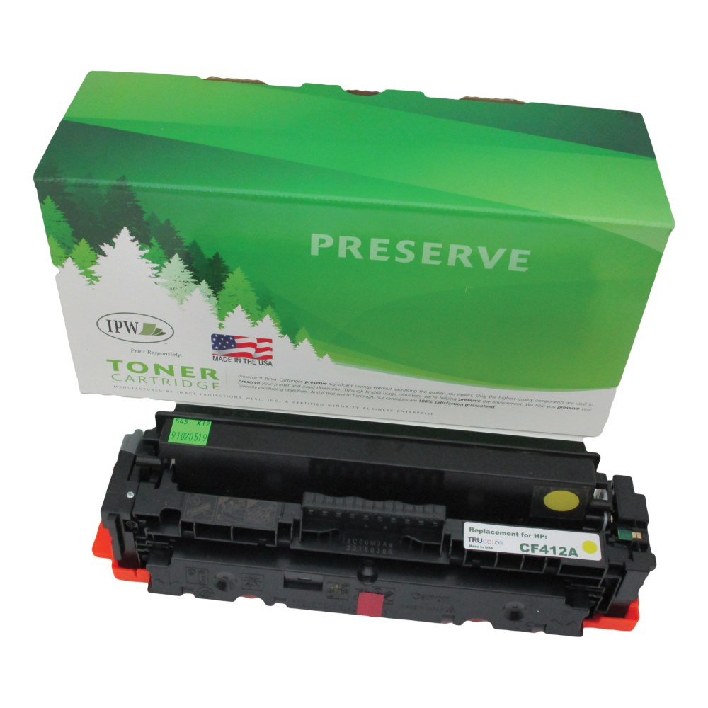 IPW Preserve Remanufactured Yellow Toner Cartridge Replacement For HP 410A, CF412A, 545-A12-ODP MPN:545-A12-ODP