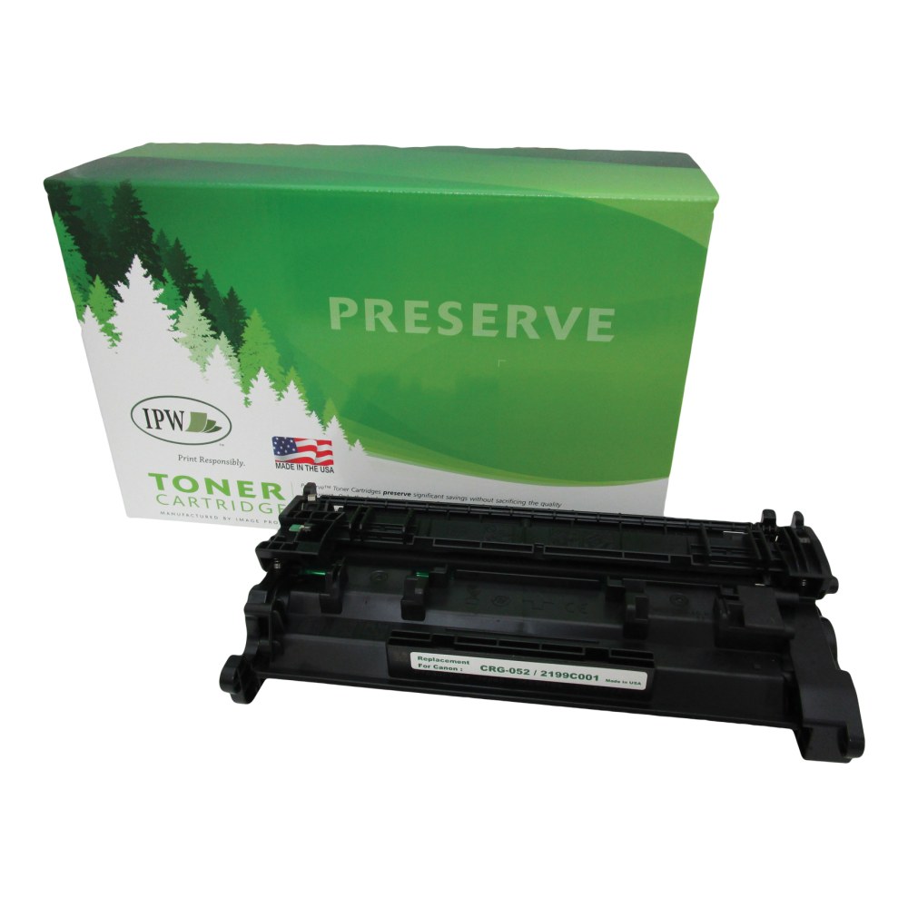 IPW Preserve Remanufactured Black Toner Cartridge Replacement For Canon CRG 052, 2199C001, 845-052-ODP MPN:845-052-ODP