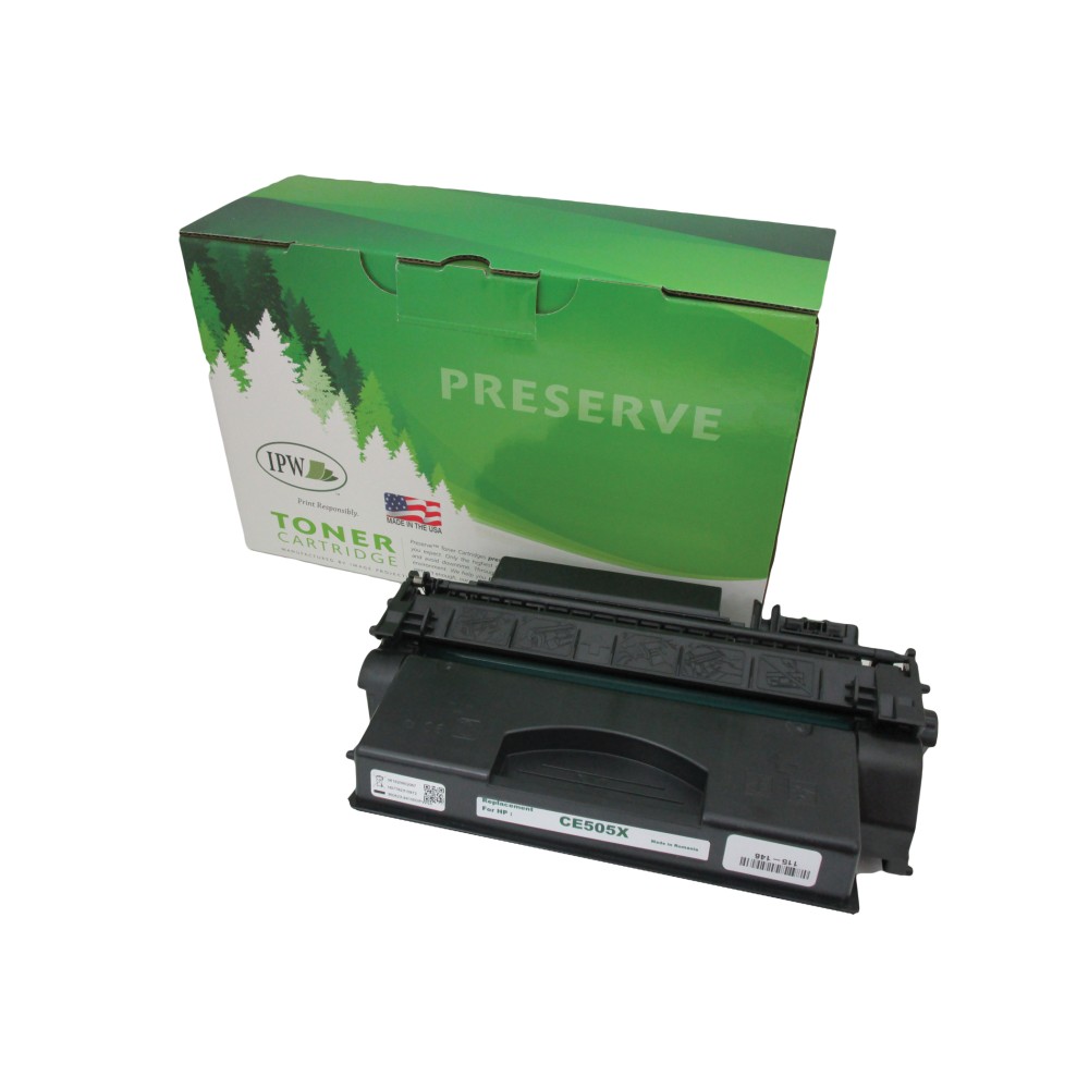 IPW Preserve Remanufactured High-Yield Black Toner Cartridge Replacement For HP 05X, CE505X, 845-05X-ODP MPN:845-05X-ODP