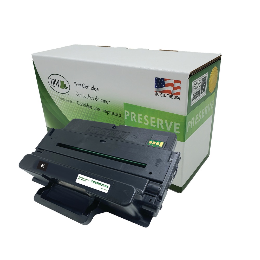 IPW Preserve Remanufactured Black Toner Cartridge Replacement For Xerox 106R02305, 106R02305-R-O MPN:106R02305-R-O