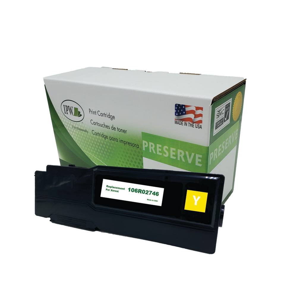 IPW Preserve Remanufactured Yellow High Yield Toner Cartridge Replacement For Xerox 106R02746, 106R02746-R-O MPN:106R02746-R-O