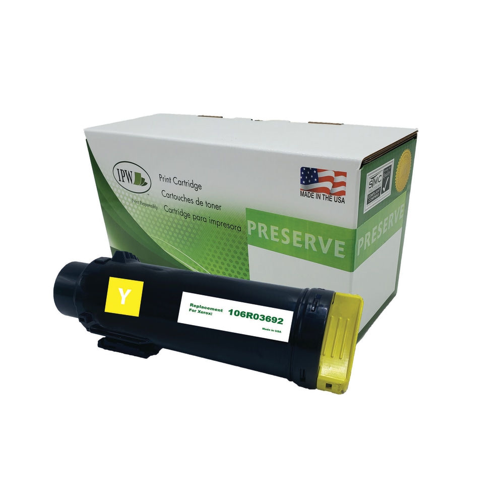 IPW Preserve Remanufactured Yellow Extra-High Yield Toner Cartridge Replacement For Xerox 106R03692, 106R03692-R-O MPN:106R03692-R-O