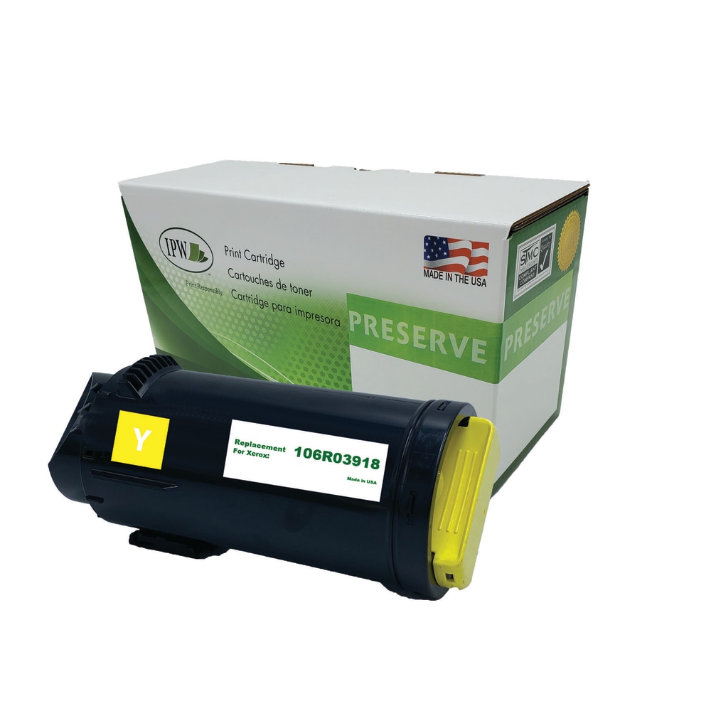 IPW Preserve Remanufactured Yellow Extra-High Yield Toner Cartridge Replacement For Xerox 106R03918, 106R03918-R-O MPN:106R03918-R-O