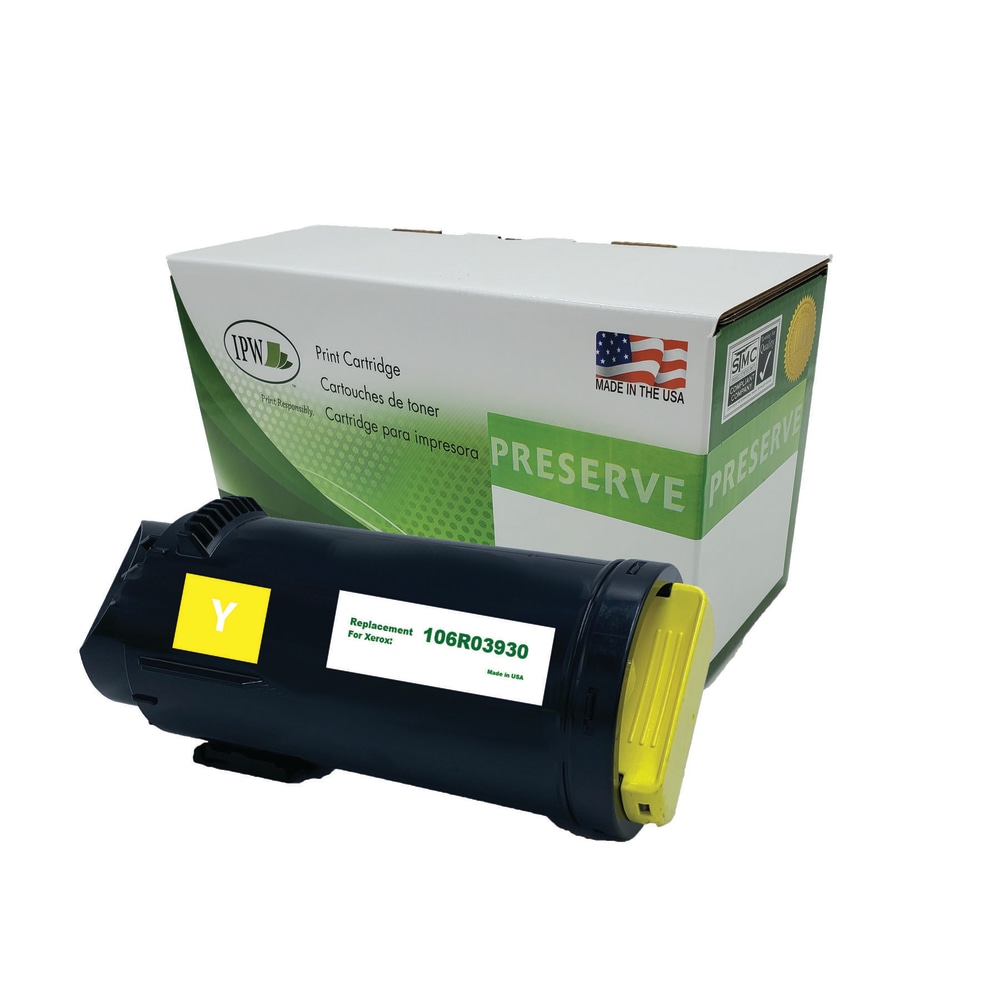 IPW Preserve Remanufactured Yellow Extra-High Yield Toner Cartridge Replacement For Xerox 106R03930, 106R03930-R-O MPN:106R03930-R-O