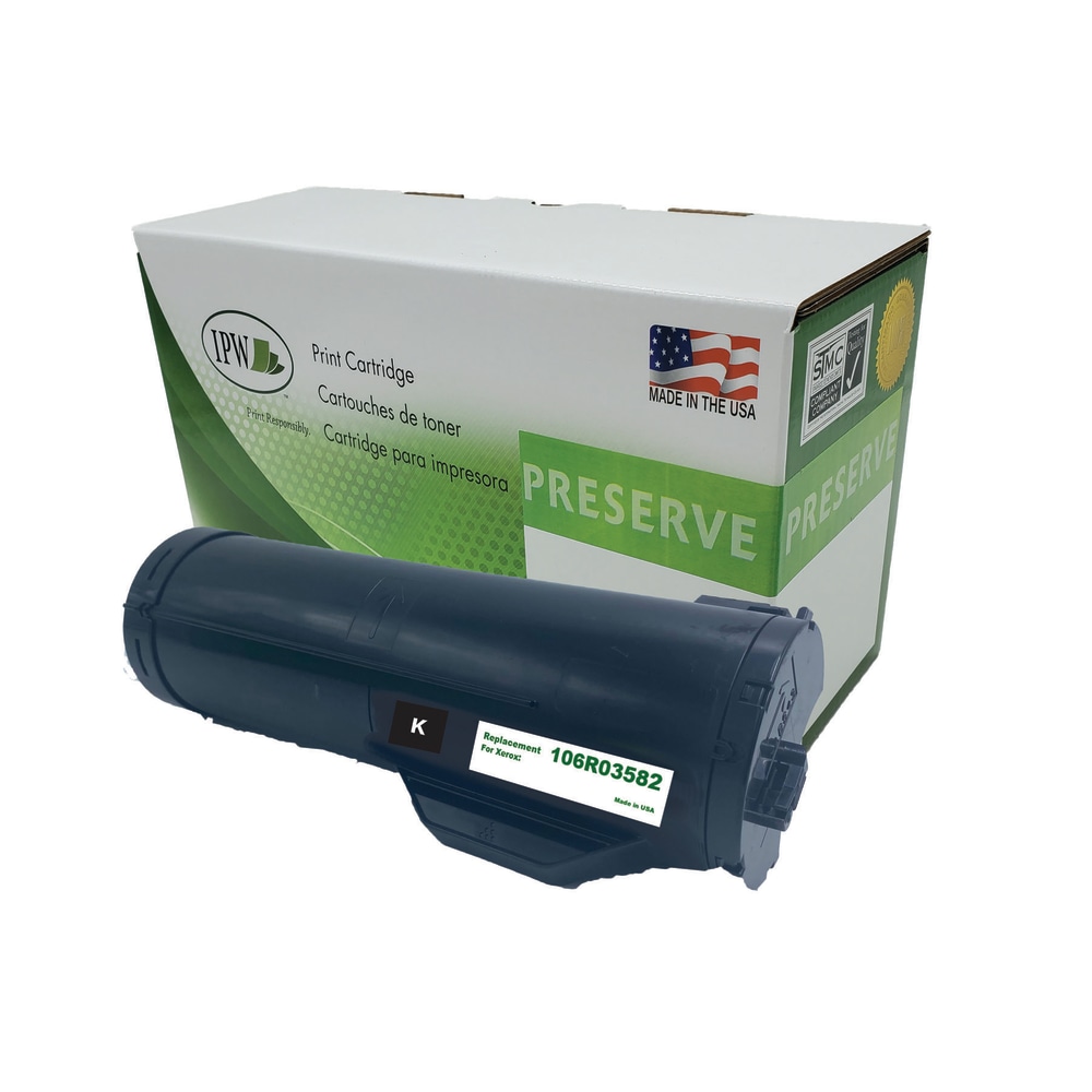 IPW Preserve Remanufactured Black High Yield Toner Cartridge Replacement For Xerox 106R03582, 106R03582-R-O MPN:106R03582-R-O