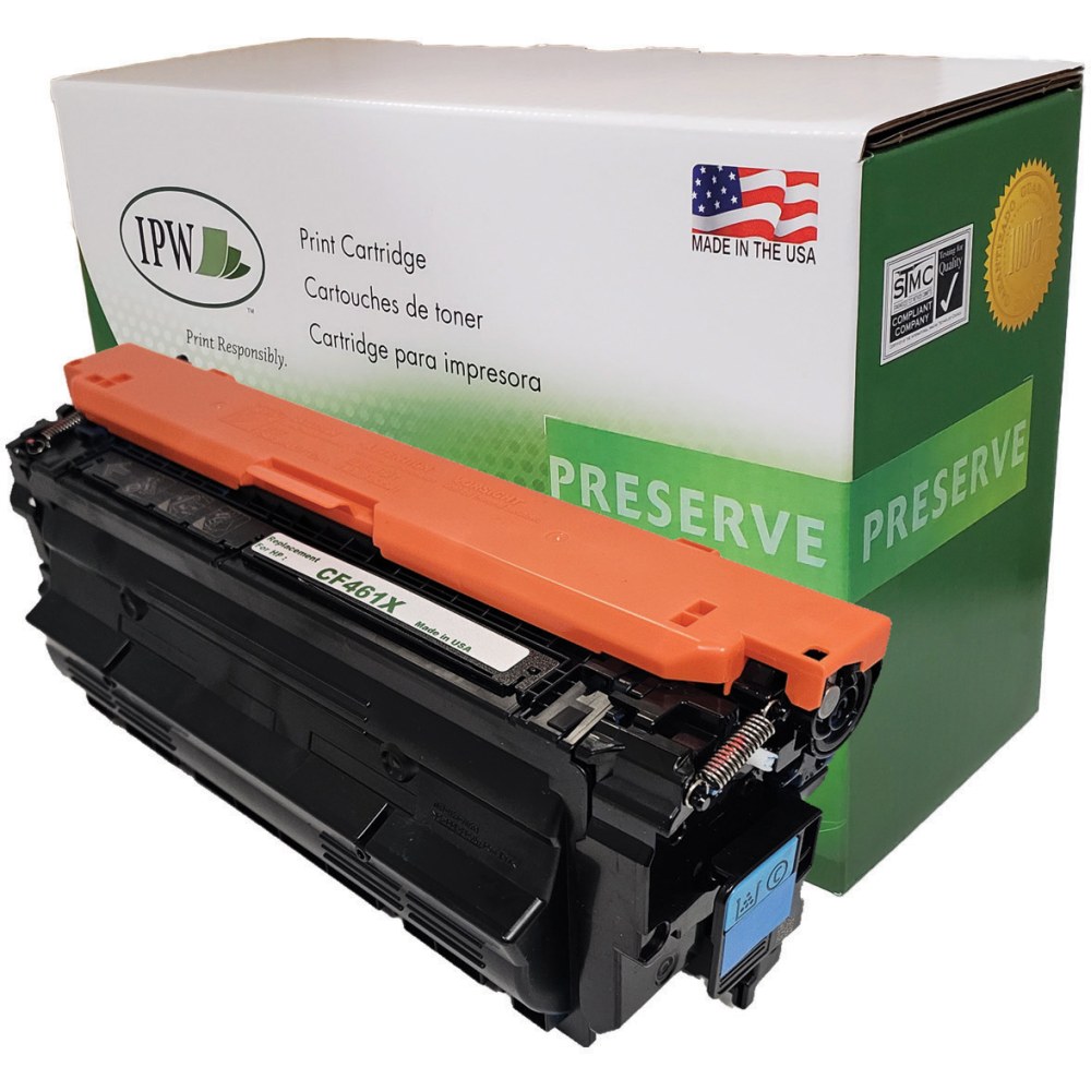 IPW Preserve Remanufactured Cyan High Yield Replacement Toner Cartridge For HP CF461X, 545-461-ODP MPN:545-461-ODP