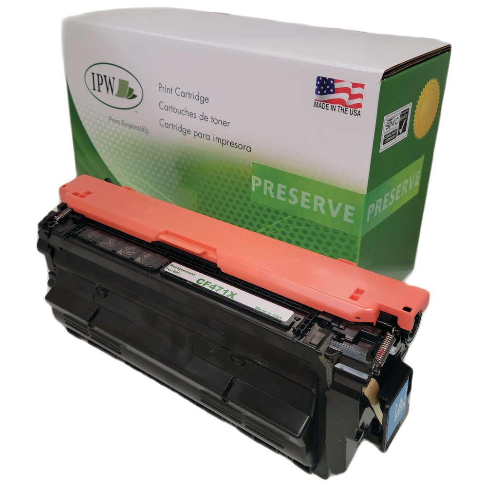IPW Preserve Remanufactured Cyan High Yield Toner Cartridge Replacement For HP CF471X, 545-471-ODP MPN:545-471-ODP