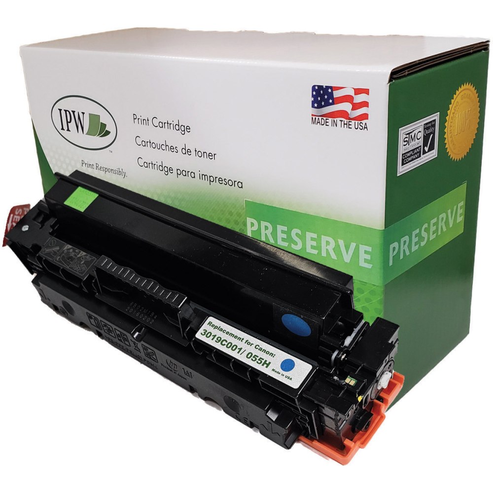 IPW Preserve CAN55HC-ODP Remanufactured Cyan High Yield Toner Cartridge Replacement For Canon 3019C001 MPN:CAN55HC-ODP