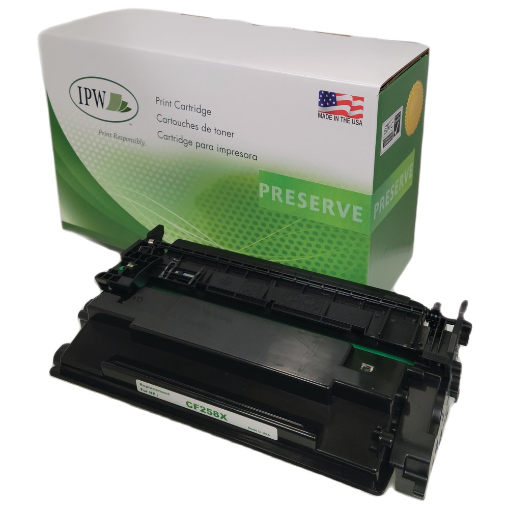 IPW Preserve Remanufactured Black High Yield Toner Cartridge Replacement For HP 58X CF258X, CF258XR-ODP MPN:CF258XR-ODP