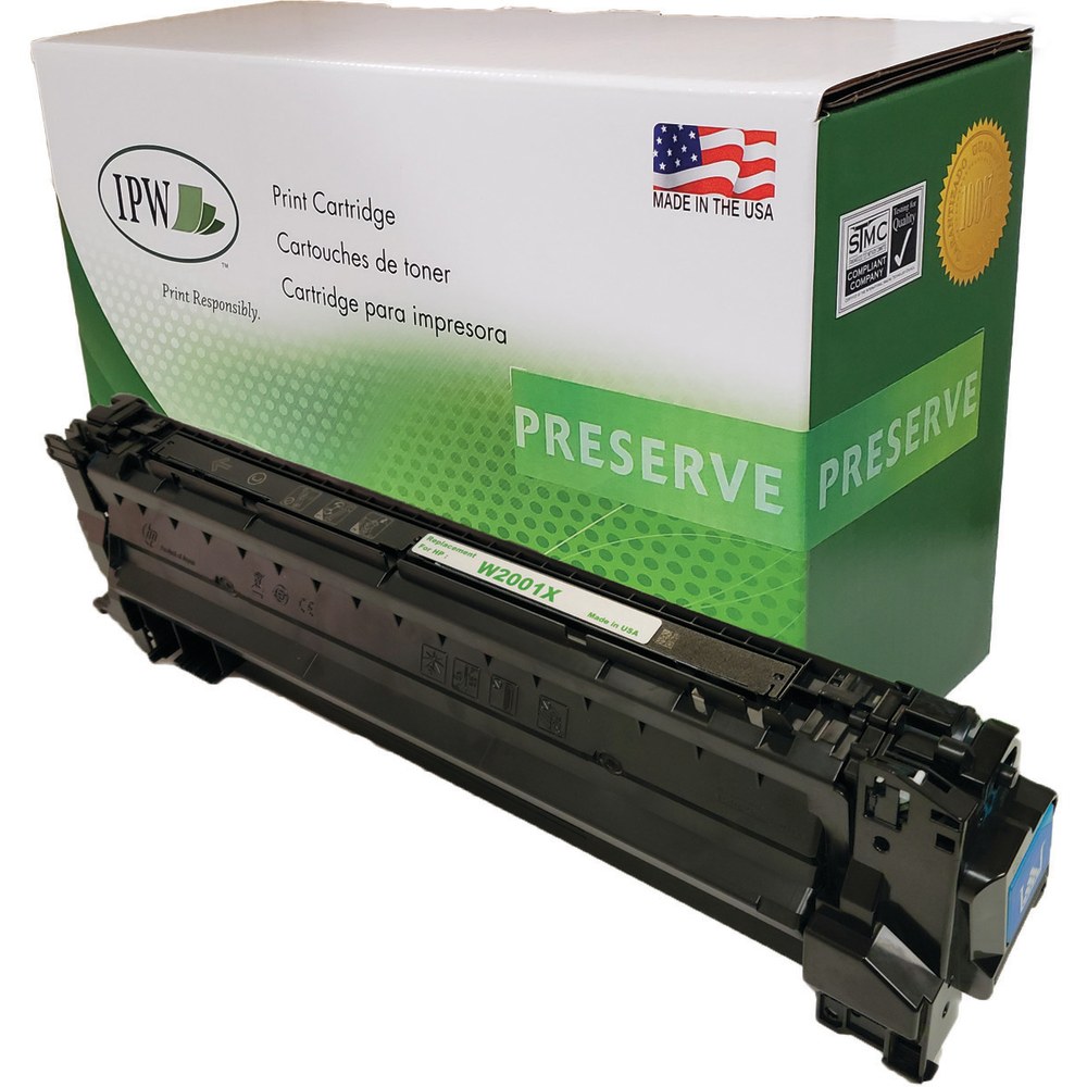 IPW Preserve Remanufactured Cyan High Yield Toner Cartridge Replacement For HP W2001X, W2001XR-ODP MPN:W2001XR-ODP
