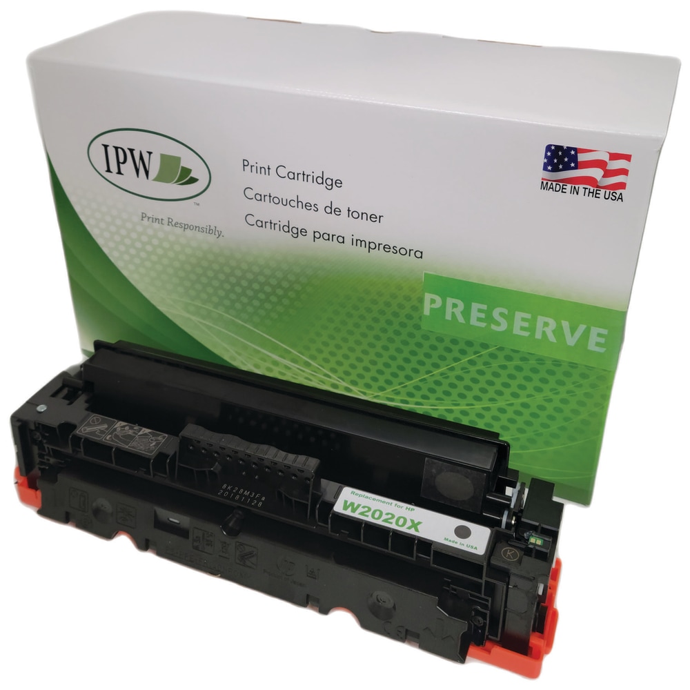 IPW Preserve Remanufactured Black High Yield Toner Cartridge Replacement For HP W2020X, W2020XR-ODP MPN:W2020XR-ODP