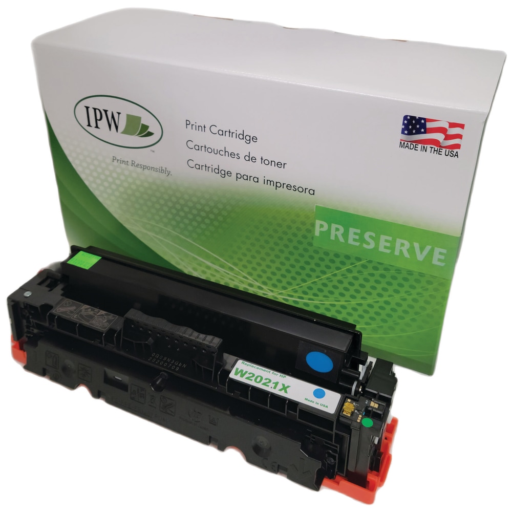 IPW Preserve Remanufactured Cyan High Yield Toner Cartridge Replacement For HP W2021X, W2021XR-ODP MPN:W2021XR-ODP