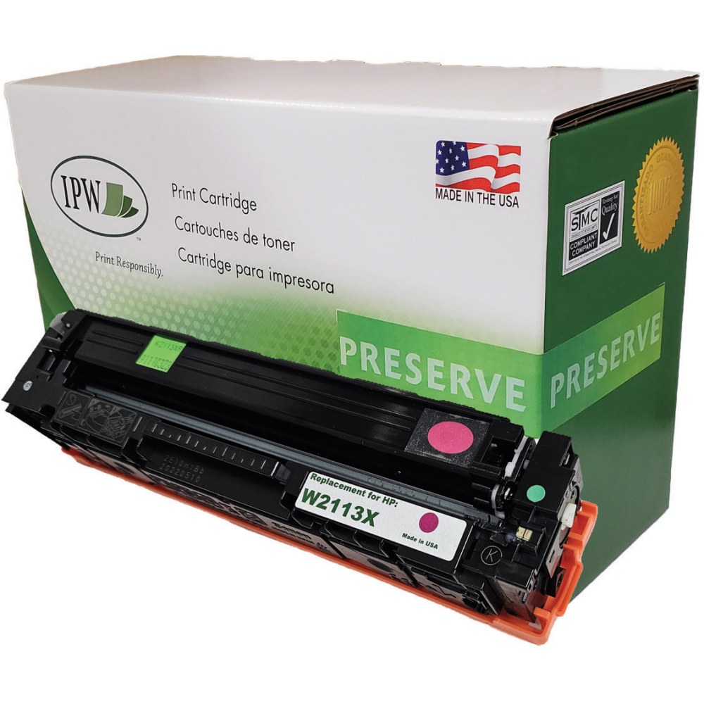 IPW Preserve Remanufactured Magenta High Yield Replacement Toner Cartridge For HP W2113X, W2113XR-ODP MPN:W2113XR-ODP