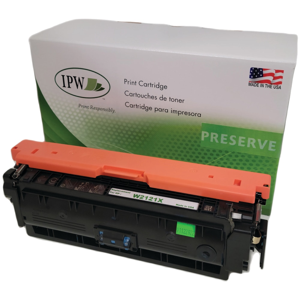 IPW Preserve Remanufactured Cyan High Yield Toner Cartridge Replacement For HP W2121X, W2121XN-ODP MPN:W2121XN-ODP