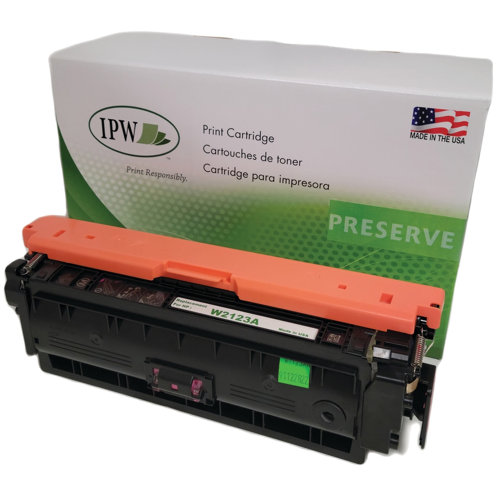 IPW Preserve Remanufactured Magenta Toner Cartridge Replacement For HP W2123A, W2123AN-ODP MPN:W2123AN-ODP