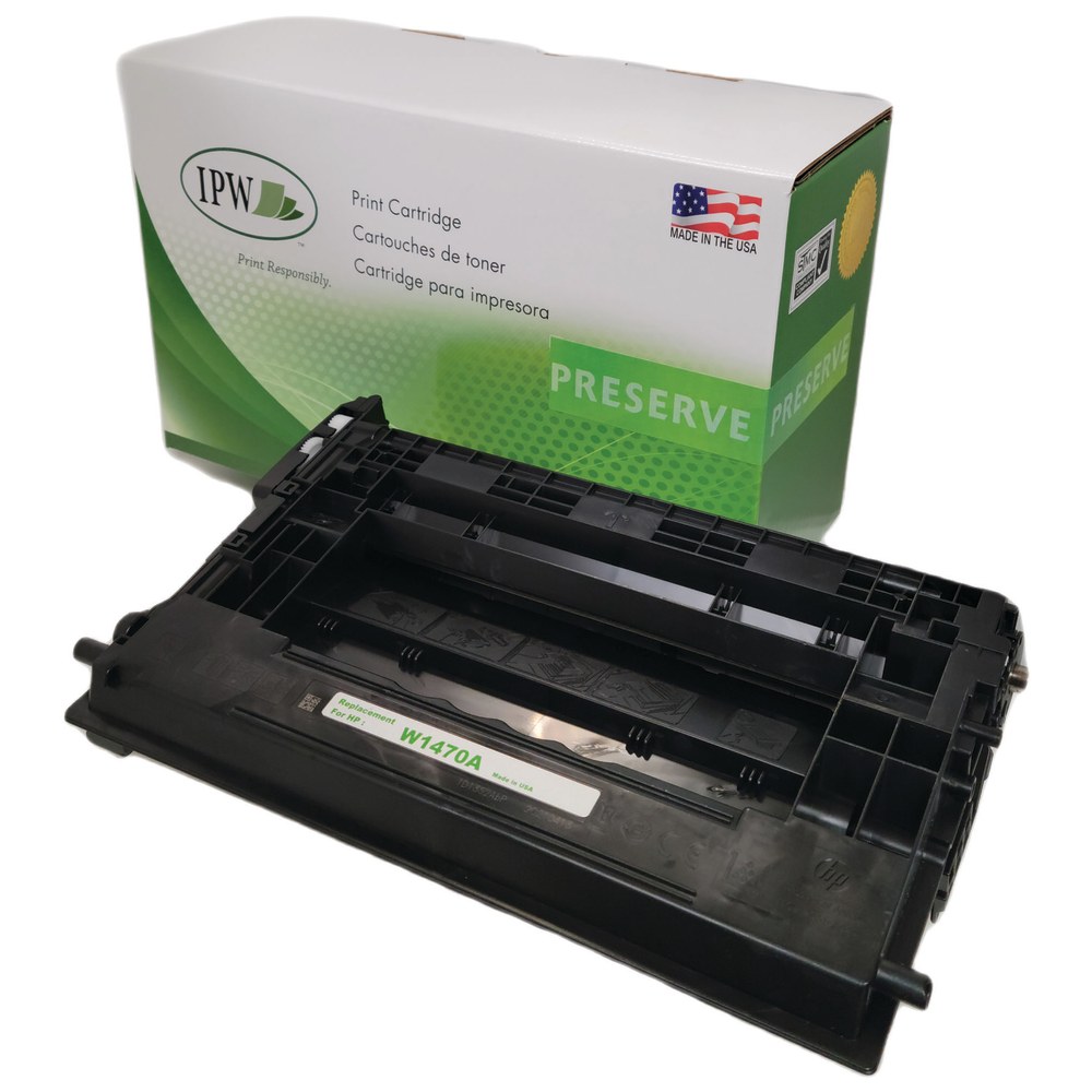 IPW Preserve Remanufactured Black Toner Cartridge Replacement For HP W1470A, W1470AR-ODP MPN:W1470AR-ODP