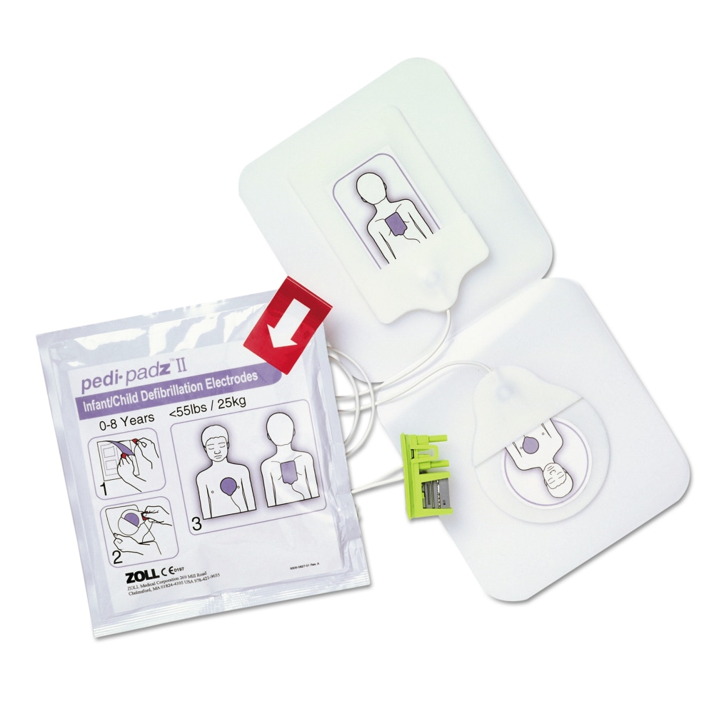 Zoll Pedi-Padz II ZOL8900081001 Defibrillator Pads, 1-1/8in x 12in, White MPN:8900081001