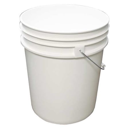 5 gal Round Bucket, White, Plastic MPN:5515p-91-AS001