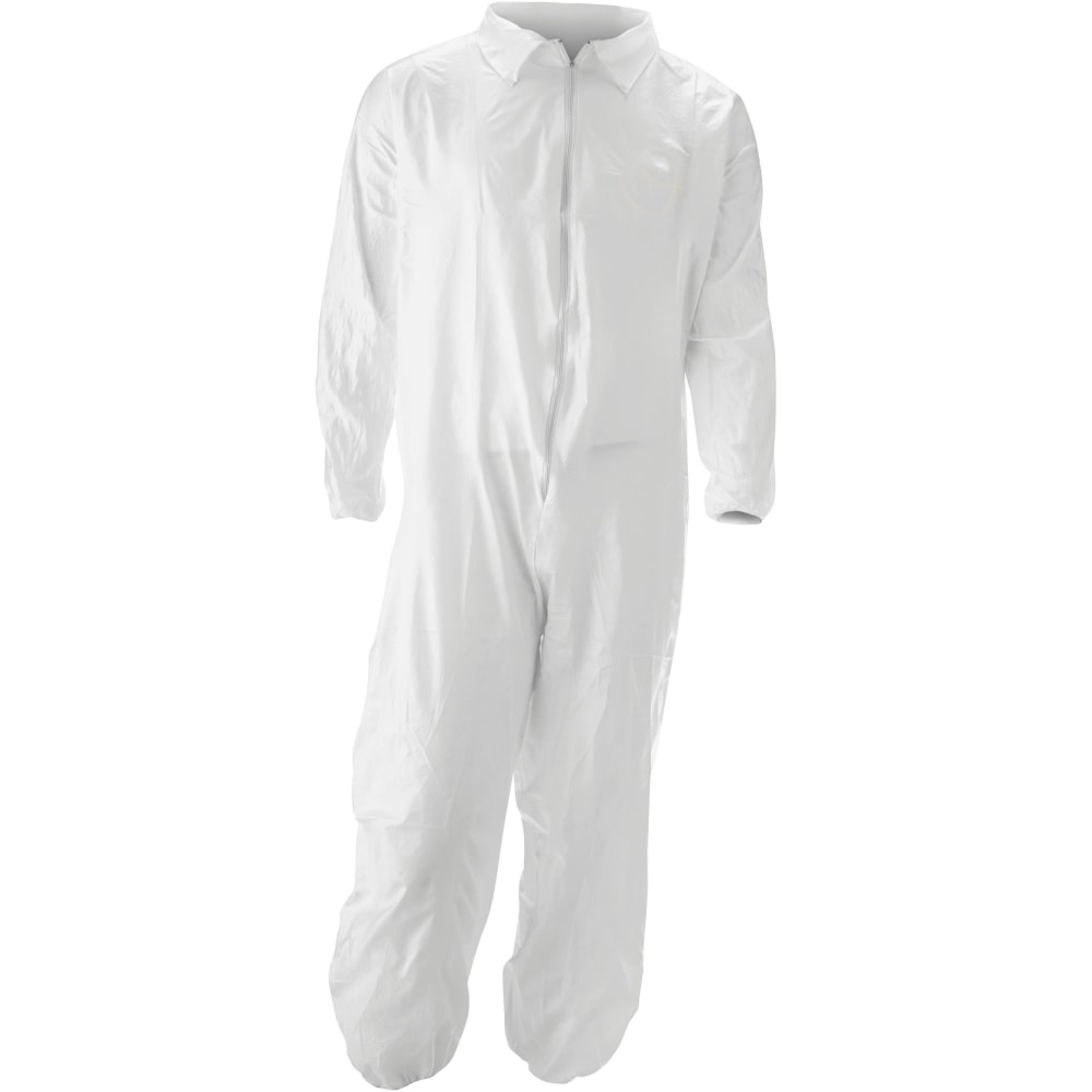 MALT ProMax Coverall - Recommended for: Chemical, Painting, Food Processing, Pesticide Spraying, Asbestos Abatement - Small Size - Zipper Closure - Polyolefin - White - 25 / Carton MPN:M1017-S