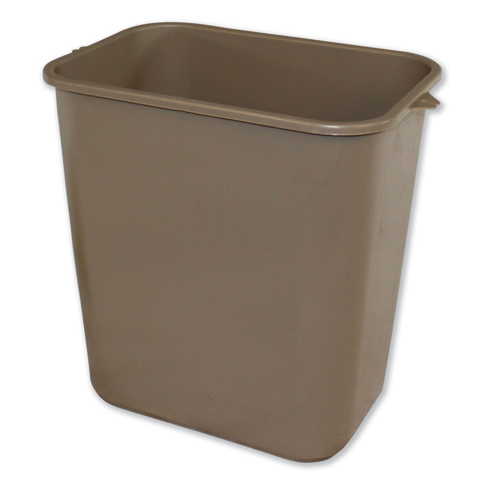 Impact Soft-Sided Wastebasket, 28 qt, Polyethylene, Beige MPN:7702-15