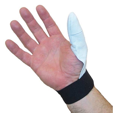 Finger Cots, Elastic, Leather, 200 mil Thickness, Black, White, M MPN:20031100030