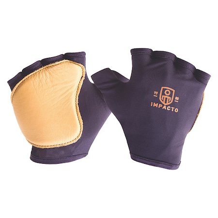 501-20 Anti-Impact Glove, Grain Leather Palm, Nylon Back, Blue MPN:50120110050