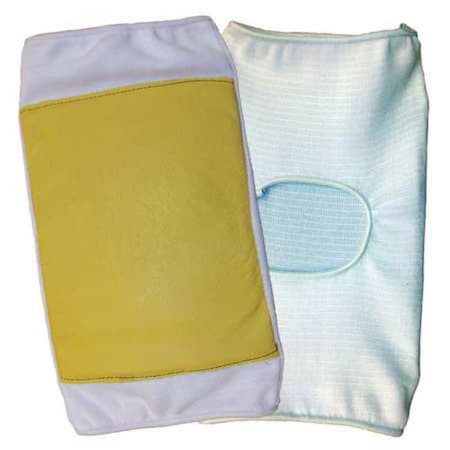 Knee Pads, Non-marring, VEP Viscolas® Pad, Leather Cap, pull On Closure, 0 Straps, White/Gold MPN:801-20