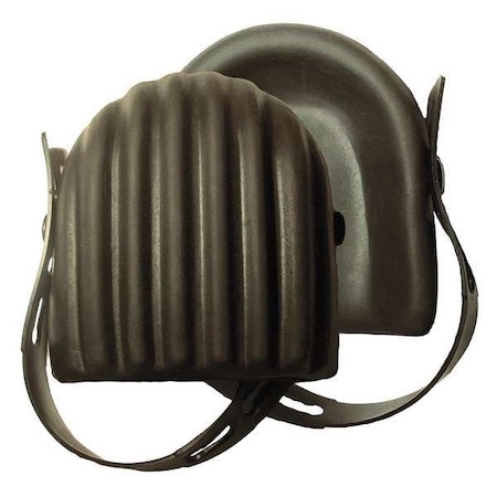 Knee Pads, Hard Shell, Rubber Cap, Hook-and-Loop Closure, 1 Straps, Black, Universal MPN:885-00