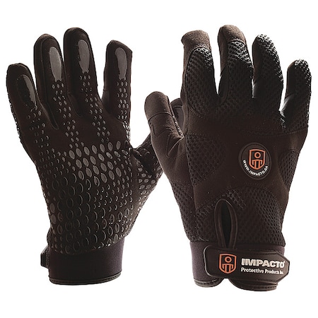 Anti-Vibration Gloves, L, Black, PR MPN:BG408L