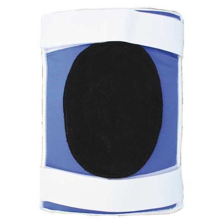 Knee Pad, Non-marring, Plastic Pad, Leather Cap, hook-and-loop Closure, 2 Straps, Black, Universal MPN:ER802