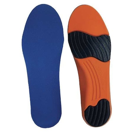 Insole, Fabric Cover, Polyurethane, Sorbothane, Orange/Blue, Men 9-1/2 to 10-1/2, Women 12 MPN:ERINWRKE