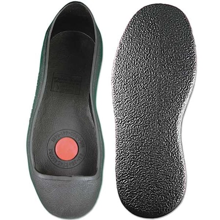 Overshoes, Steel Toe, Rubber, 3 in Height, Pull On Closure, Weave Sole, Black, L MPN:IMPACTOEL