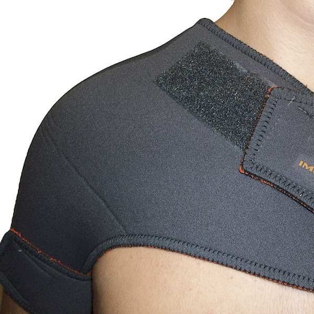 Shoulder Support, Fabric, Fits Left or Right Side, Hook-and-Loop Closure, Black, Size L MPN:TS23040