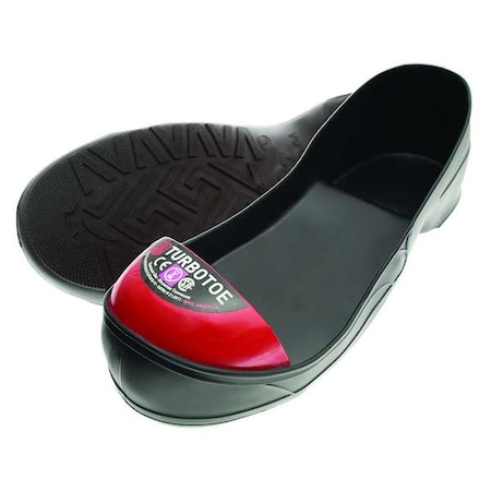 Turbotoe Steel Toe Cap, Overshoes, PVC, Black/Red, Men's Size 10 to 11, Women's 12-13, Large, 1 Pair MPN:TTUL