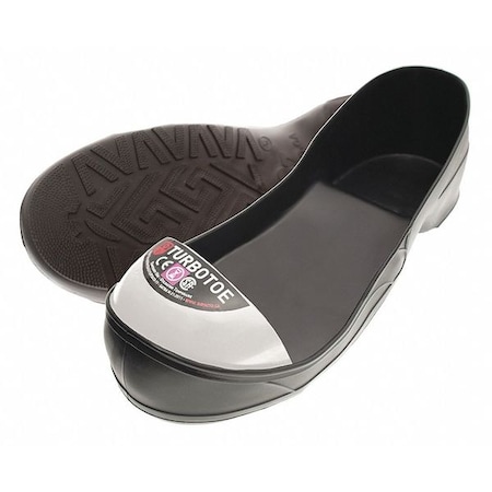 Turbotoe Steel Toe Cap, Overshoes, PVC, Black/White, Men's Size 6-7, Women's Size 8-9, S, 1 Pair MPN:TTUS