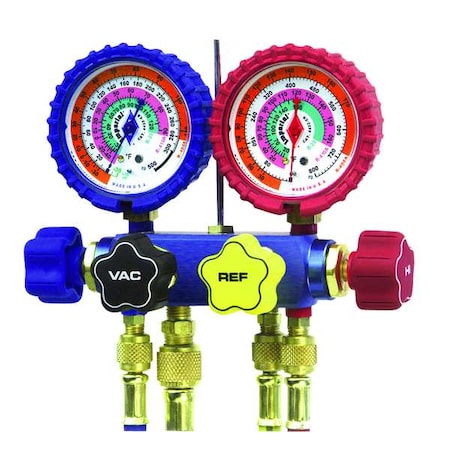 Mechanical Manifold Gauge Set, 4-Valve MPN:644-C