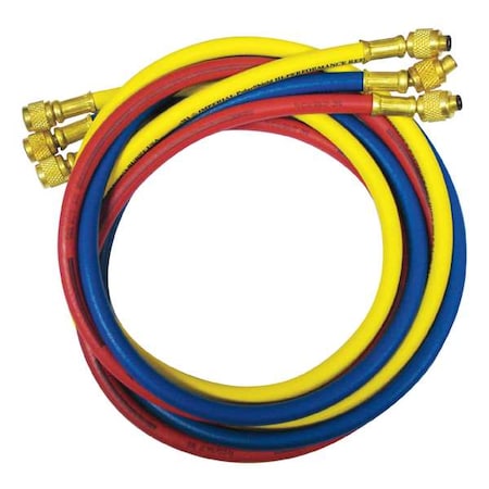 Manifold Hose Set, 60 In, Red, Yellow, Blue MPN:805-MRS