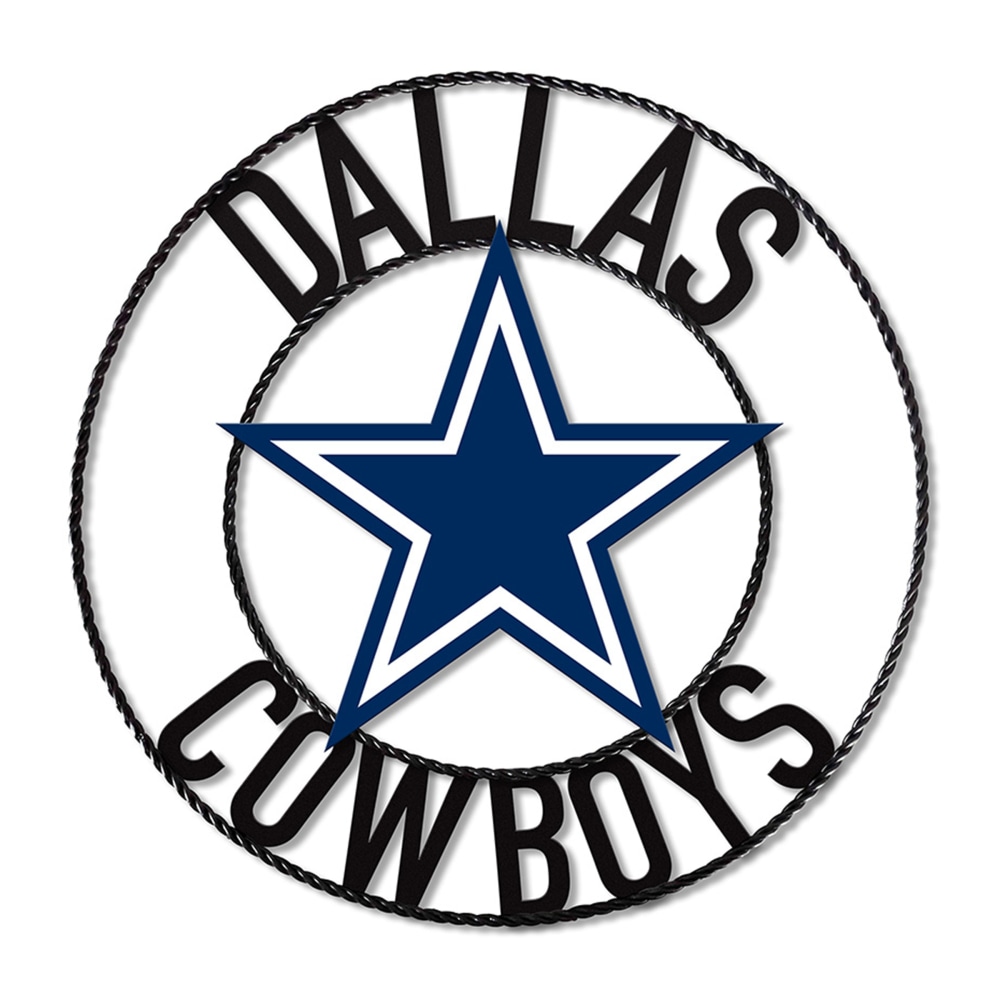 Imperial NFL Wrought Iron Wall Art, 24inH x 24inW x 1/2inD, Dallas Cowboys MPN:IMP 584-1002