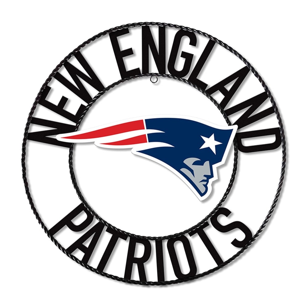 Imperial NFL Wrought Iron Wall Art, 24inH x 24inW x 1/2inD, New England Patriots MPN:IMP 584-1011