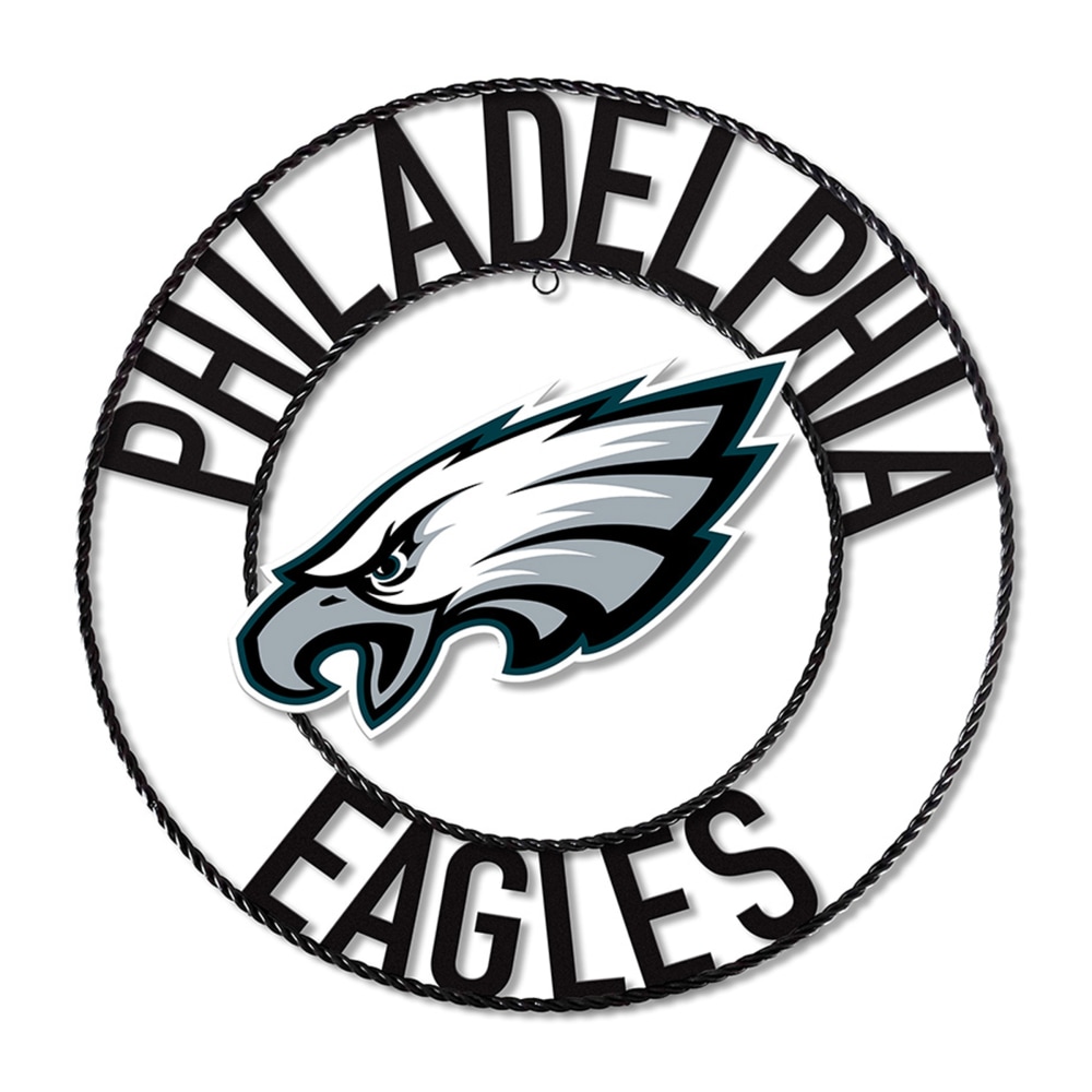 Imperial NFL Wrought Iron Wall Art, 24inH x 24inW x 1/2inD, Philadelphia Eagles MPN:IMP 584-1037