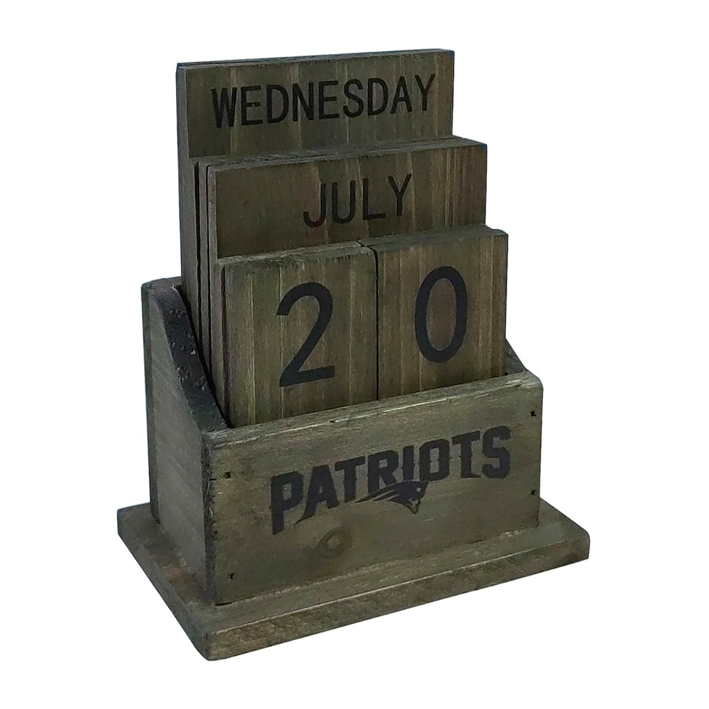Imperial NFL Wood Block Calendar, New England Patriots MPN:IMP 662-1011