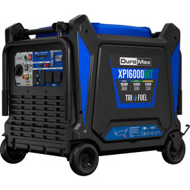 DuroMax V-Twin Tri Fuel Portable Digital Inverter Generator with Electric Start 16000 Surge Watts XP16000iHT