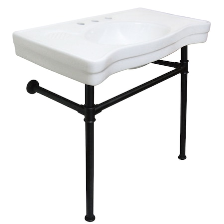 VPB1365ST Ceramic Basin With Stainless Steel Pedestal MPN:VPB1365ST
